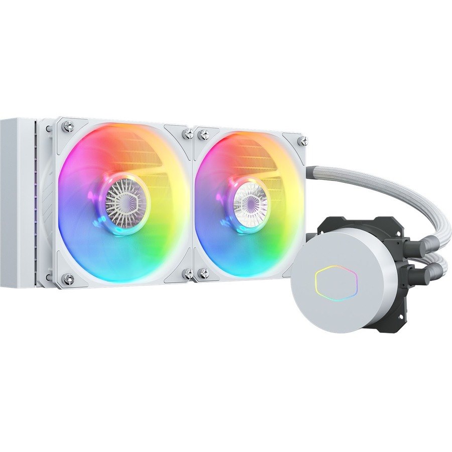 Cooler Master MasterLiquid ML240L V2 ARGB White Edition Cooling Fan/Radiator/Pump - Motherboard, Processor