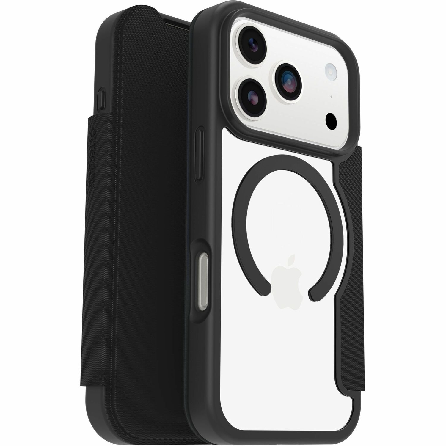 OtterBox React Carrying Case (Folio) Apple iPhone 17 Pro Smartphone - Black Crystal (Clear/Black)