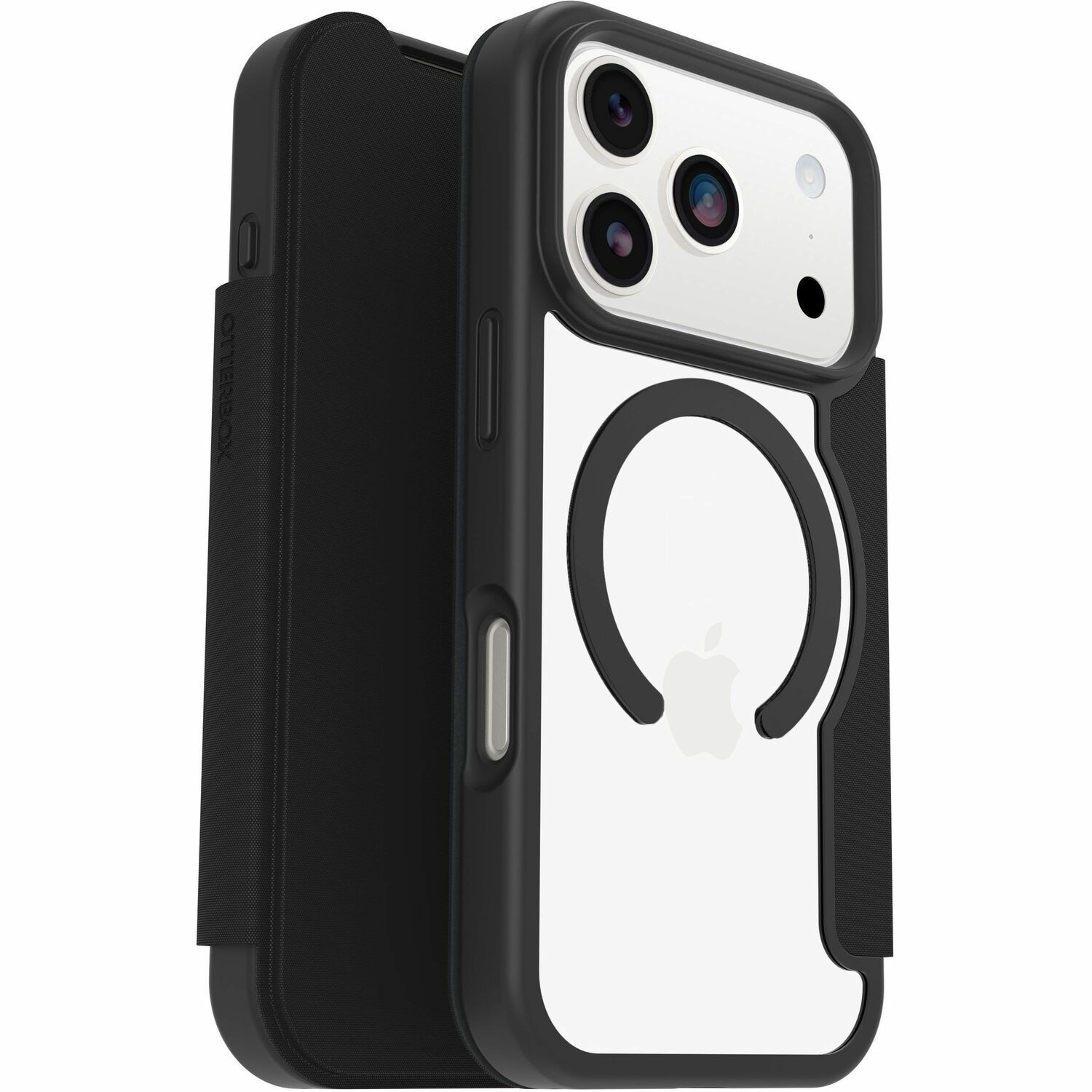 OtterBox React Carrying Case (Folio) Apple iPhone 17 Pro Smartphone - Black Crystal (Clear/Black)