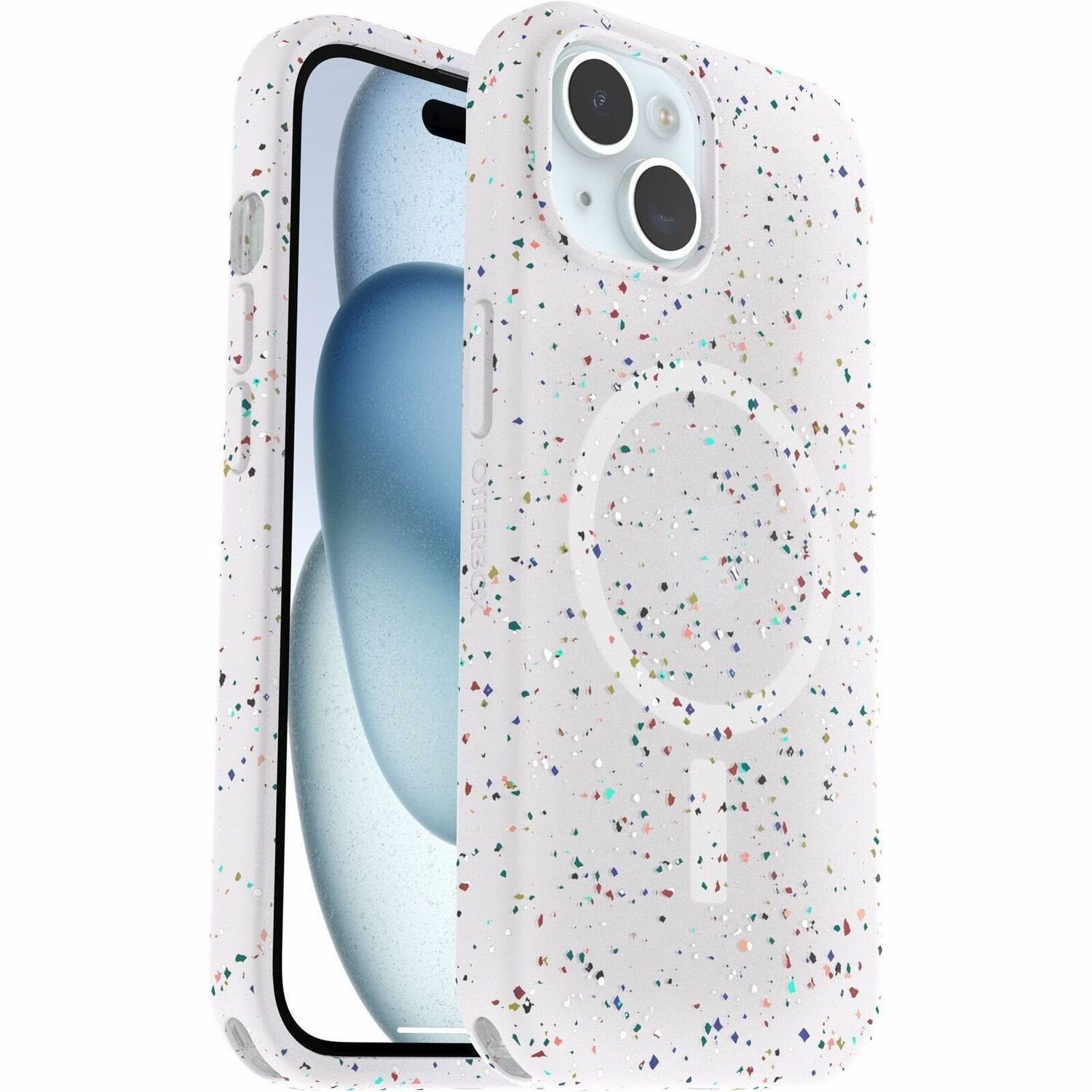 OtterBox Core Case for Apple iPhone 15, iPhone 14, iPhone 13 Smartphone - Grippy Texture - White