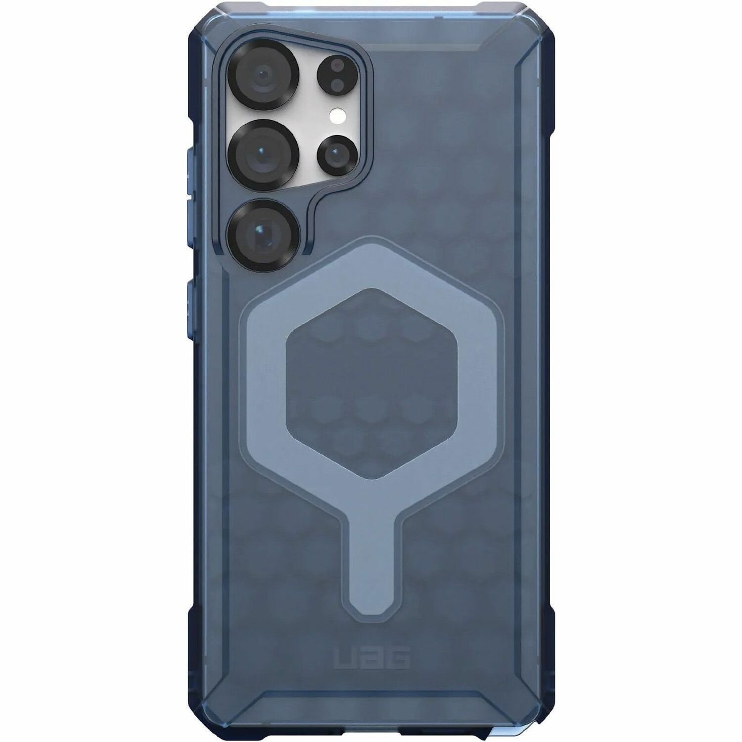 Urban Armor Gear Essential Armor Rugged Case for Samsung Galaxy S25 Ultra Smartphone - Hex Pattern - Cloud Blue