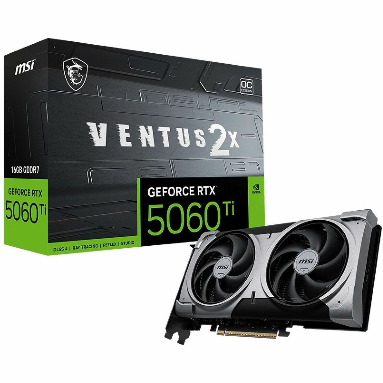 Msi Vga 8GB Rtx5060ti Ventus 2X Oc Plus 3xDP/HDMI RTX 5060 Ti 8G Ventus 2X Oc Plus