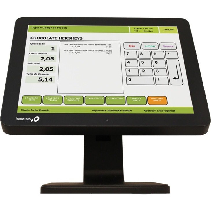 Bematech LE1015 15" Class LCD Touchscreen Monitor - 12 ms