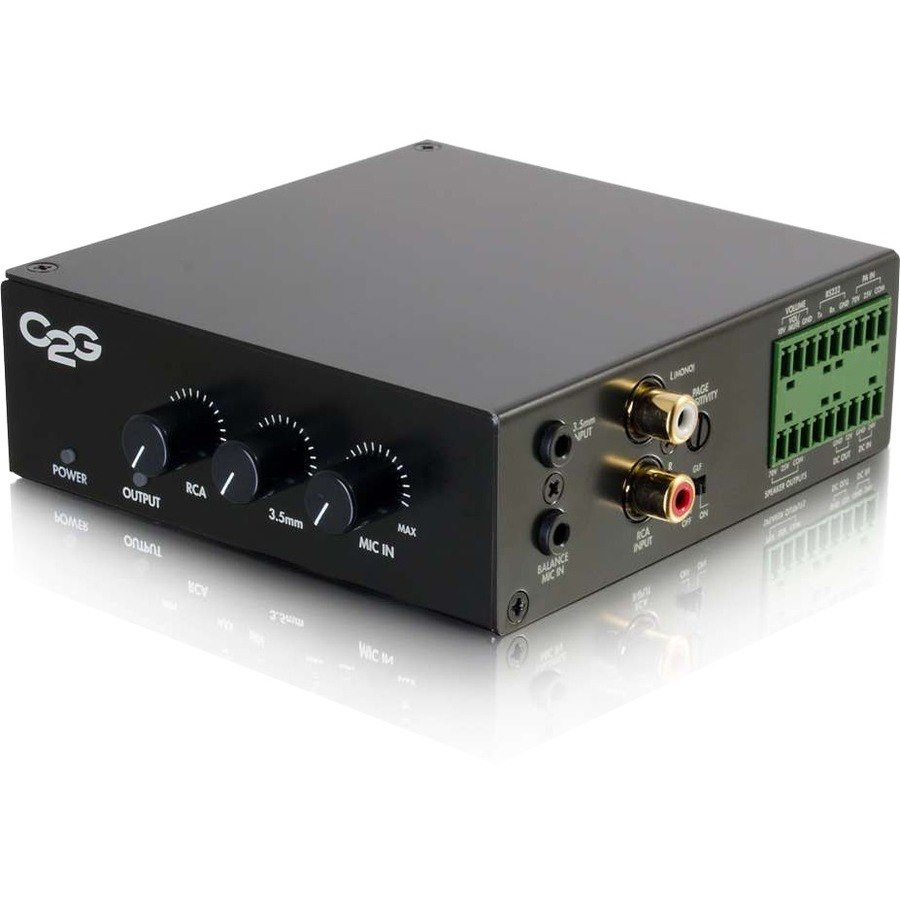 C2G 50 Watt Audio Amplifier - 25/70V - Plenum Rated