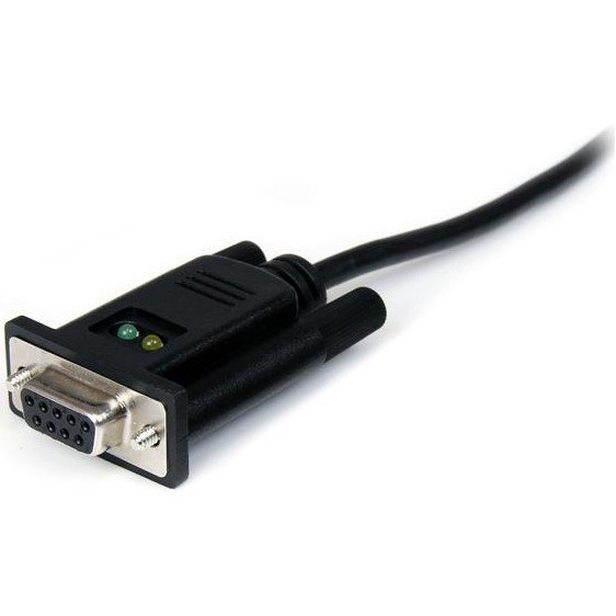 StarTech.com 6ft (1.8m) 1-Port USB to Serial RS232 Adapter, FTDI DB9 Serial DCE Adapter Cable, Null Modem, USB 2.0 - TAA