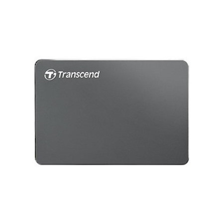 Transcend StoreJet 25C3 1 TB Portable Hard Drive - 2.5" External - SATA - Iron Gray