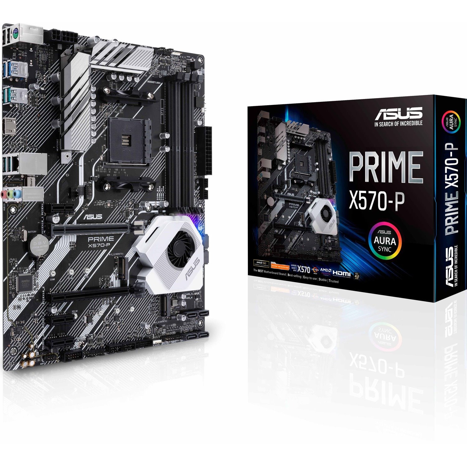 Asus Prime X570-P Desktop Motherboard - AMD X570 Chipset - Socket AM4 - ATX