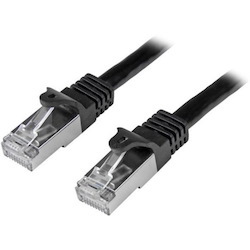 StarTech.com 0.5m Cat6 Patch Cable - Shielded (SFTP) Snagless Gigabit Network Patch Cable - Black Cat 6 Ethernet Patch Lead