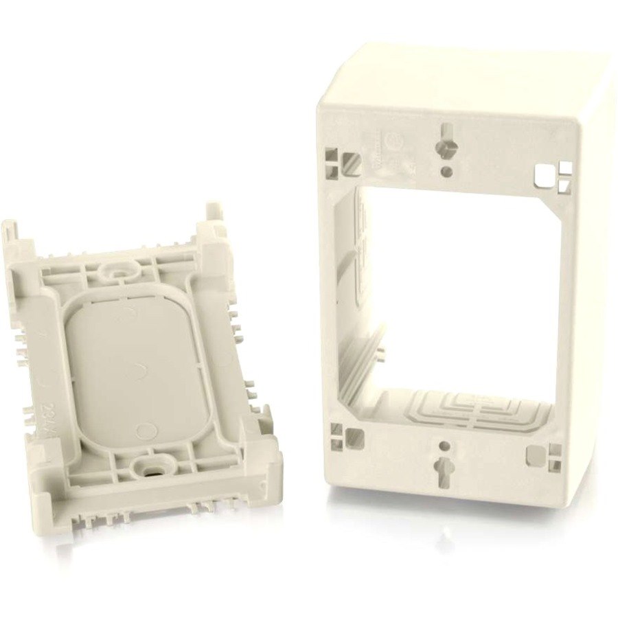 C2G Wiremold Uniduct Single Gang Extra Deep Junction Box - Ivory