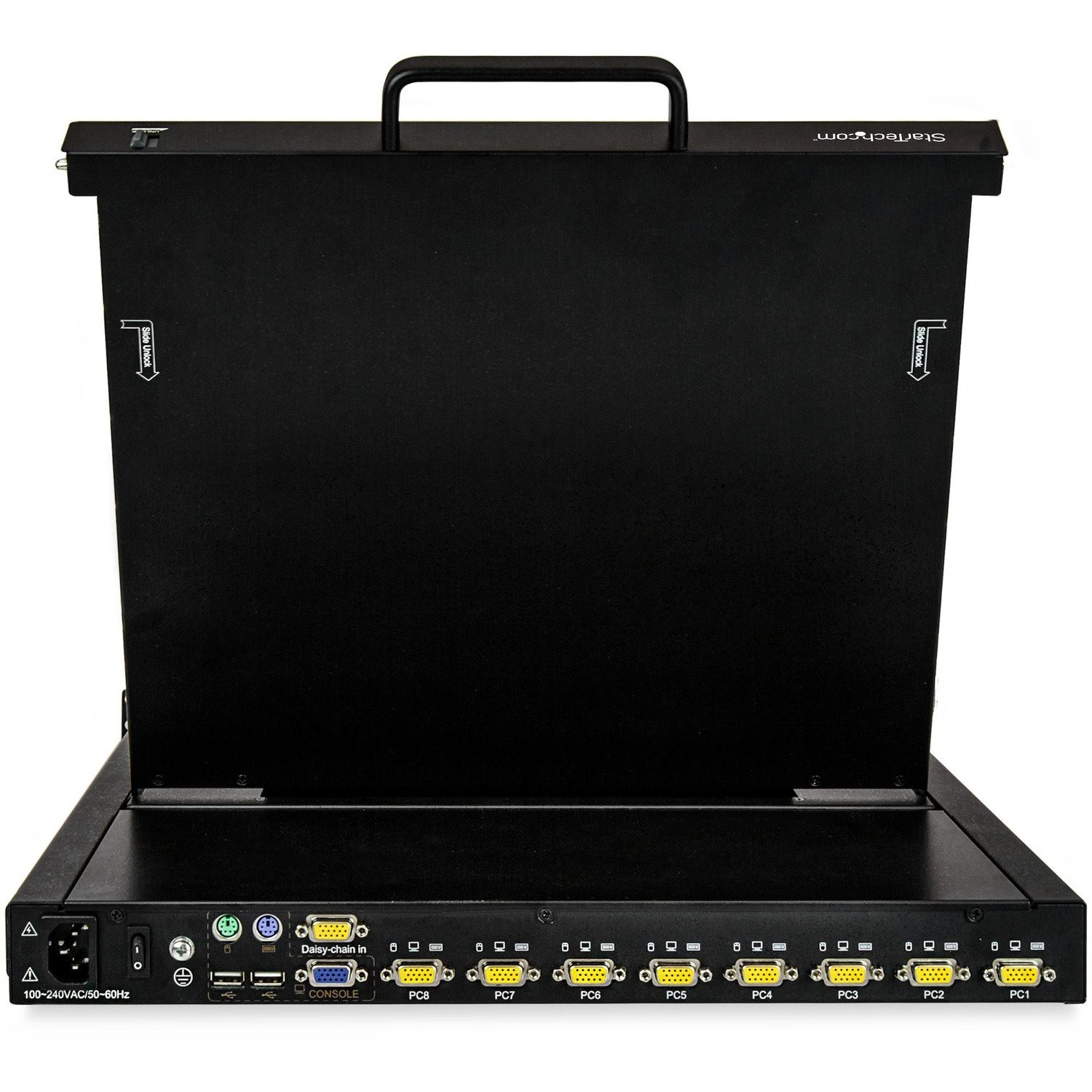 StarTech.com 8 Port Rackmount KVM Console w/ Cables - Integrated KVM Switch w/ 17" LCD - 1U LCD KVM Drawer 50000 MTBF - USB + VGA Support