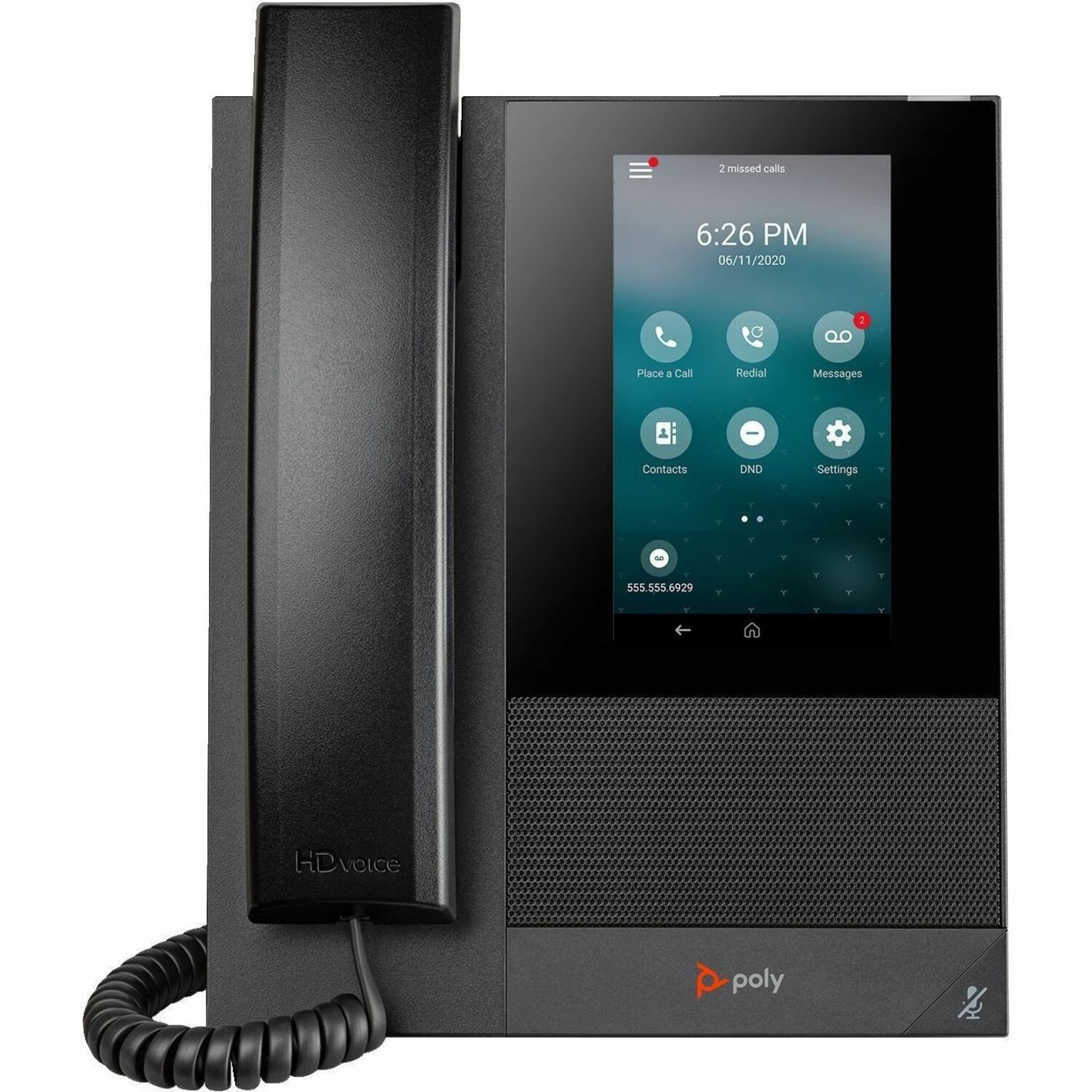 Poly CCX 400 IP Phone - Corded - Corded - Desktop, Wall Mountable