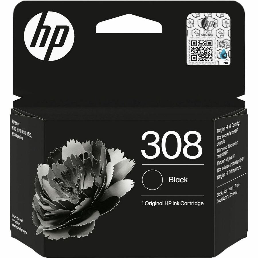 HP 308 Original Inkjet Ink Cartridge - Single Pack - Black - 1 / Pack