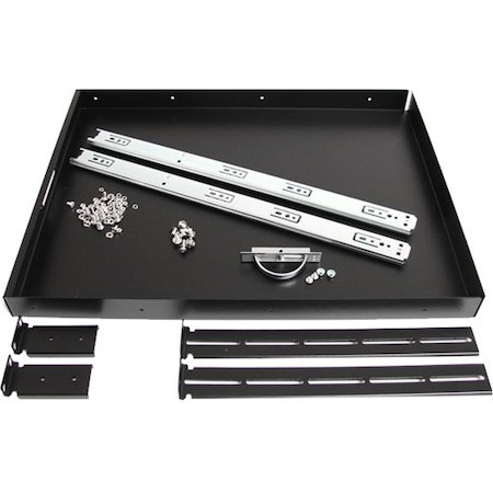 StarTech.com 1U Sliding Server Rack Mount Keyboard Shelf Tray, 55lbs (25Kg), 22in (55cm) Deep Steel Pull Out Drawer for 19" Equipment Rack