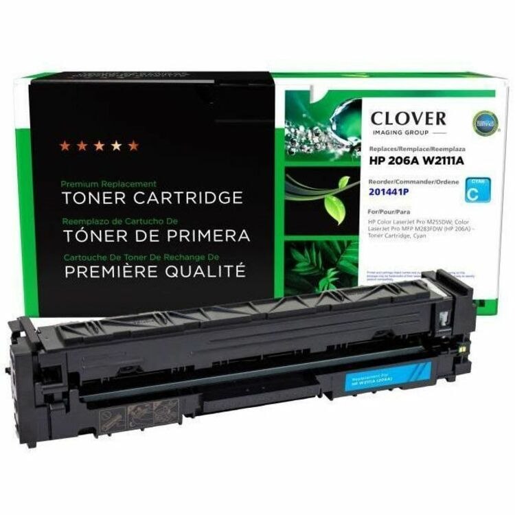 Clover Imaging Remanufactured Cyan Toner Cartridge (New Chip) for HP 206A (W2111A)