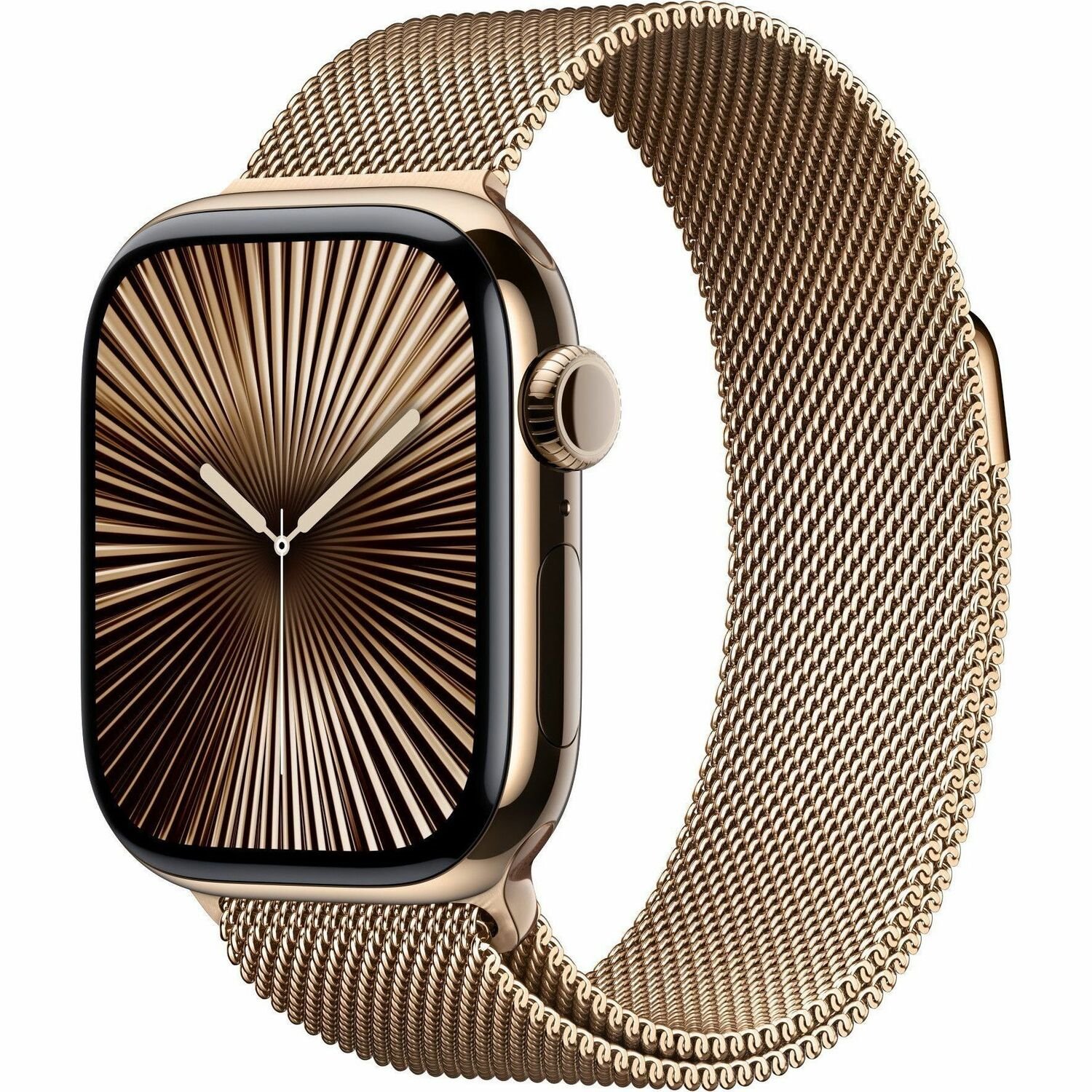 Apple Watch Series 10 Smart Watch - 42 mm Case Height - 36 mm Case Width - Gold Case Color - Gold Band Color - Titanium Case Material - Wireless LAN - LTE, UMTS