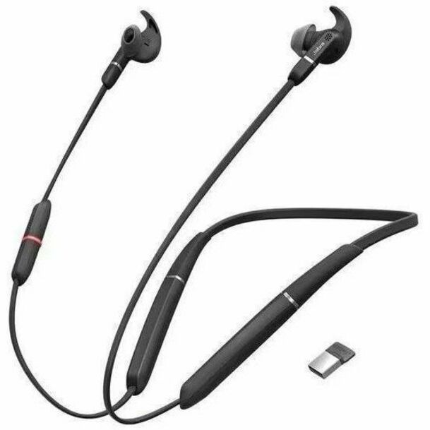 Lenovo Jabra Evolve 65E Link 370 UC Wireless Earbuds - Black
