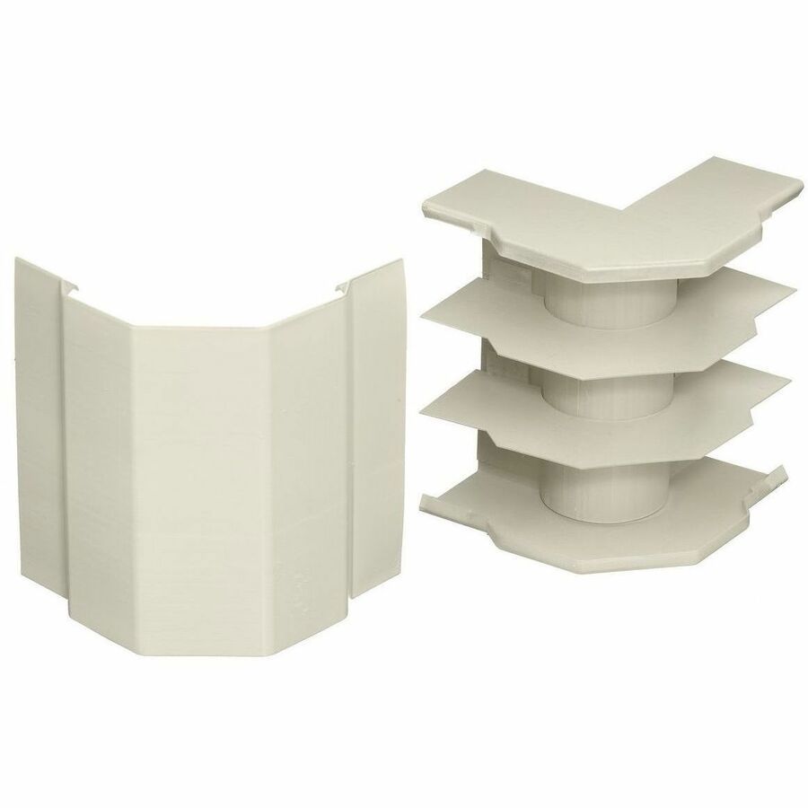 Hubbell Premise Wiring Metal Raceway, HBL6750 Series, Left/Right External Elbow, Divided, Ivory