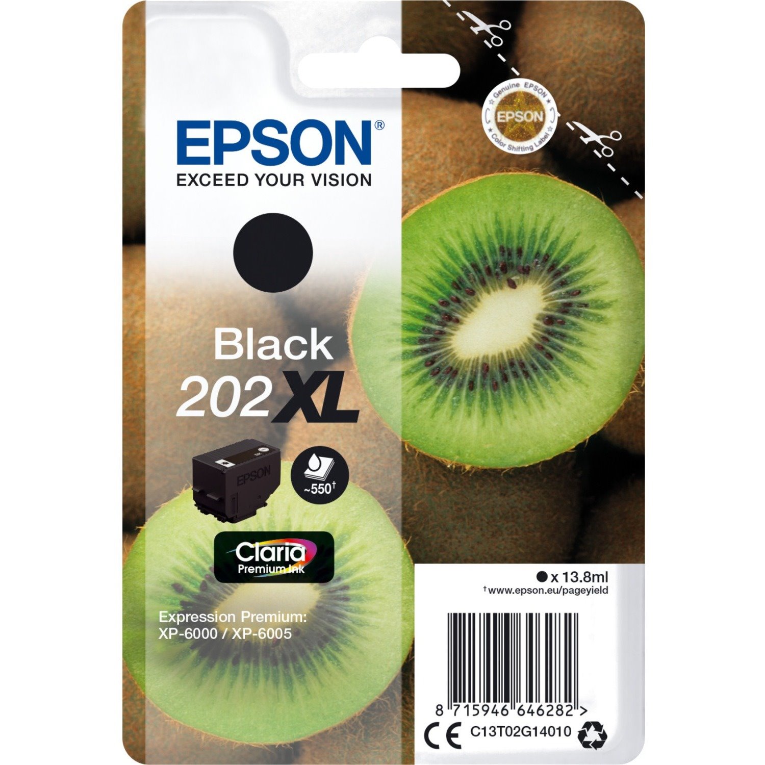 Epson Claria Premium 202XL Original High Yield Inkjet Ink Cartridge - Single Pack - Black - 1 Pack