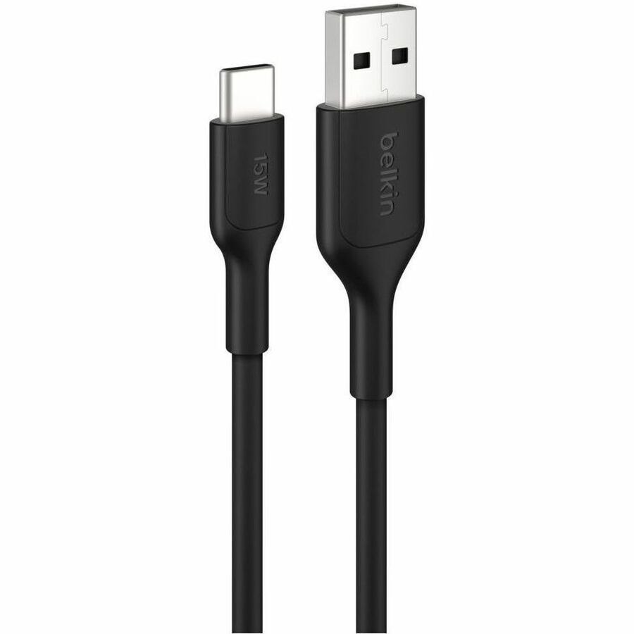 Belkin BoostCharge Usb-C To Usb-A Cable (2M) - Black (CAB021fq2MBK),3A/15W, 480MBPS, 300K+ Bends, Apple, Samsung, Usb-If Certified,2 Years Warranty
