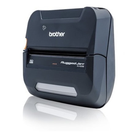 Brother RuggedJet RJ4230BL Mobile Direct Thermal Printer - Monochrome - Portable - Label/Receipt Print - USB - Serial - Bluetooth - Near Field Communication (NFC)