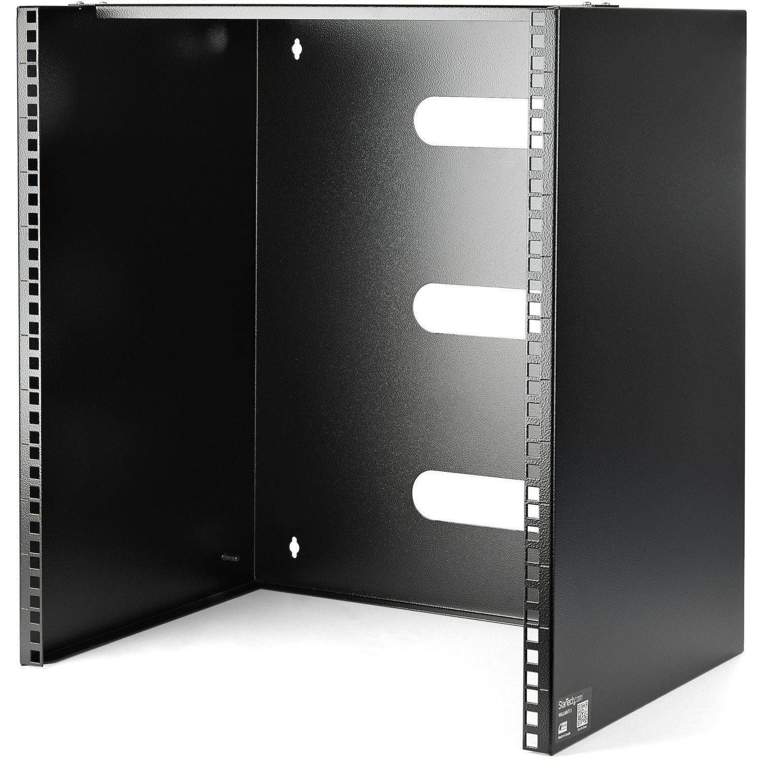 StarTech.com 12U Wall Mount Rack, 14in Deep, 19 inch Wall Mount Network Rack, Wall Mounting Patch Panel Bracket for Switch/IT Equipment