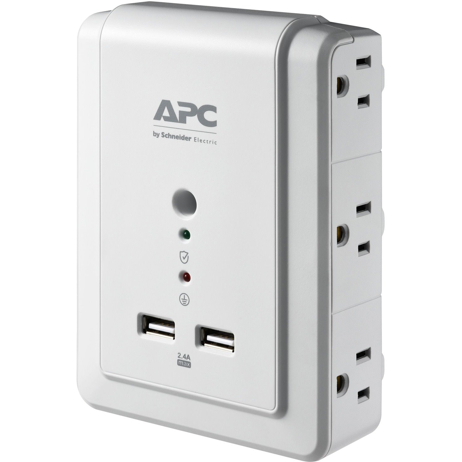 APC by Schneider Electric Essential SurgeArrest 6 Outlet Wall Mount With USB, 120V