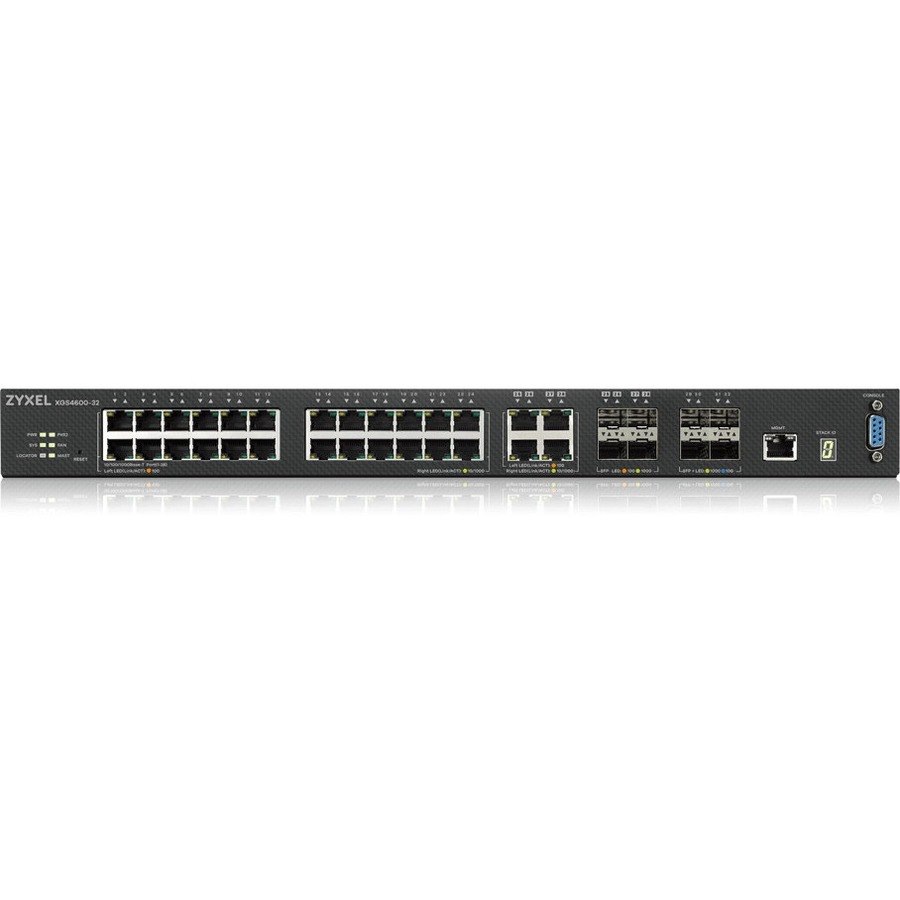 ZYXEL XGS4600 XGS4600-32 28 Ports Manageable Layer 3 Switch - 10 Gigabit Ethernet, Gigabit Ethernet - 10GBase-X, 10/100/1000Base-TX, 1000Base-X