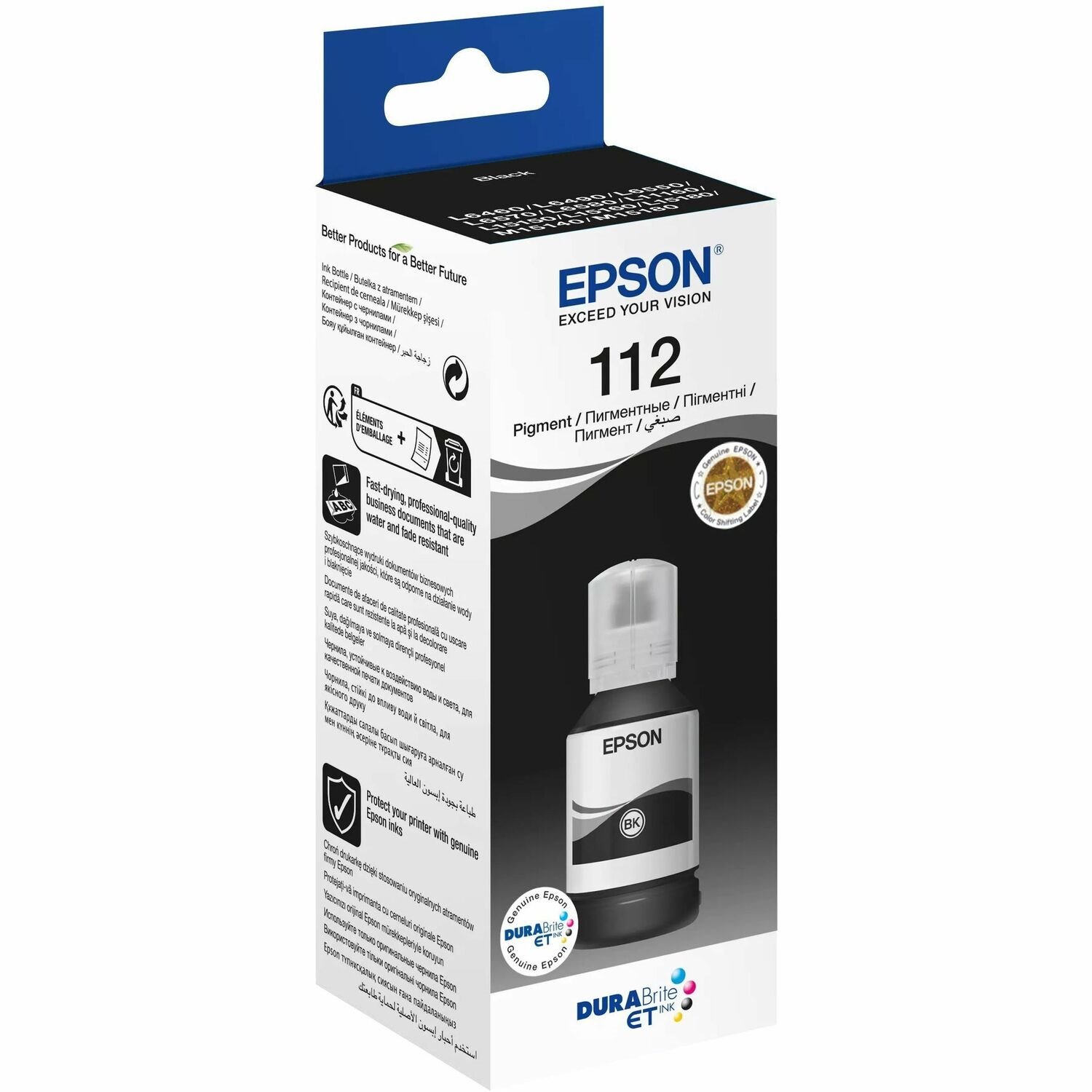 Epson EcoTank 112 Druckertinte-Nachf&uuml;llset - Schwarz - Tintenstrahl