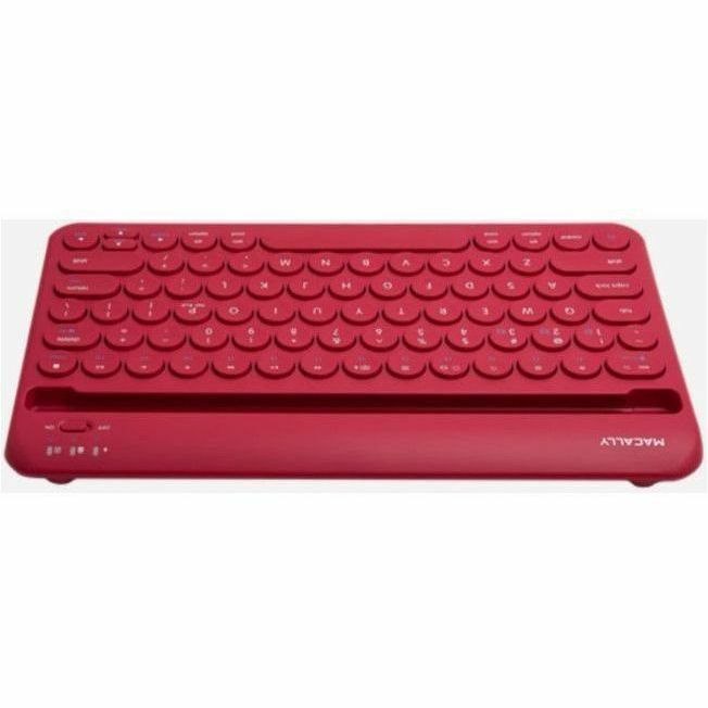 Macally Mac Portable Keyboard with iPhone or iPad Holder (Viva Magenta)