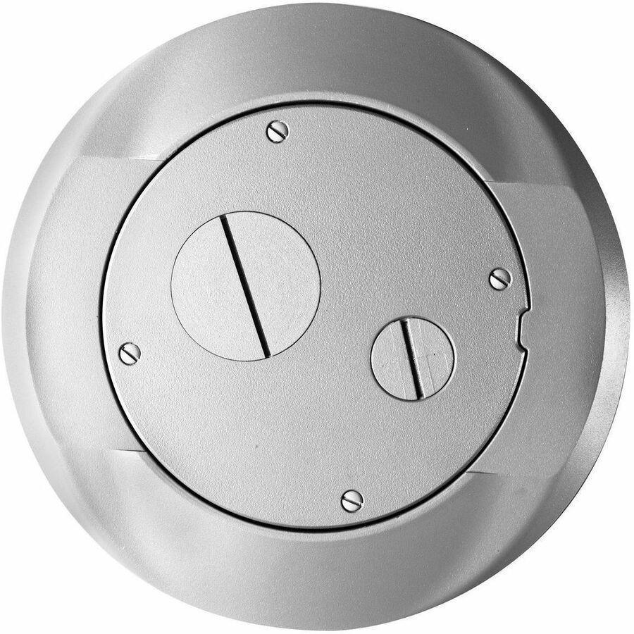 Hubbell Premise Wiring SystemOne, Carpet Furniture Feed Cover/Flange, Aluminum Powder Paint Finish