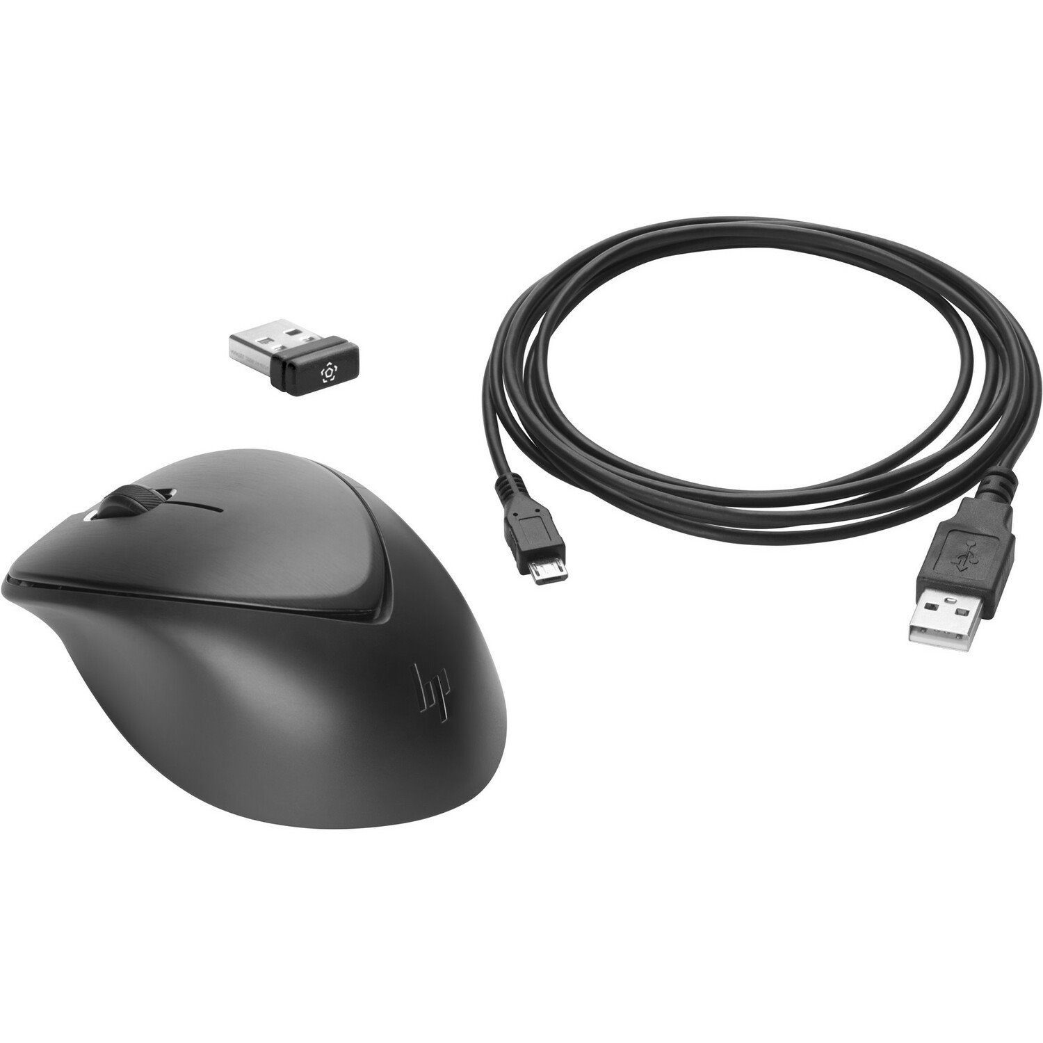 HP Mouse - Radio Frequency - USB 1.1 - Laser - 3 Button(s) - Black