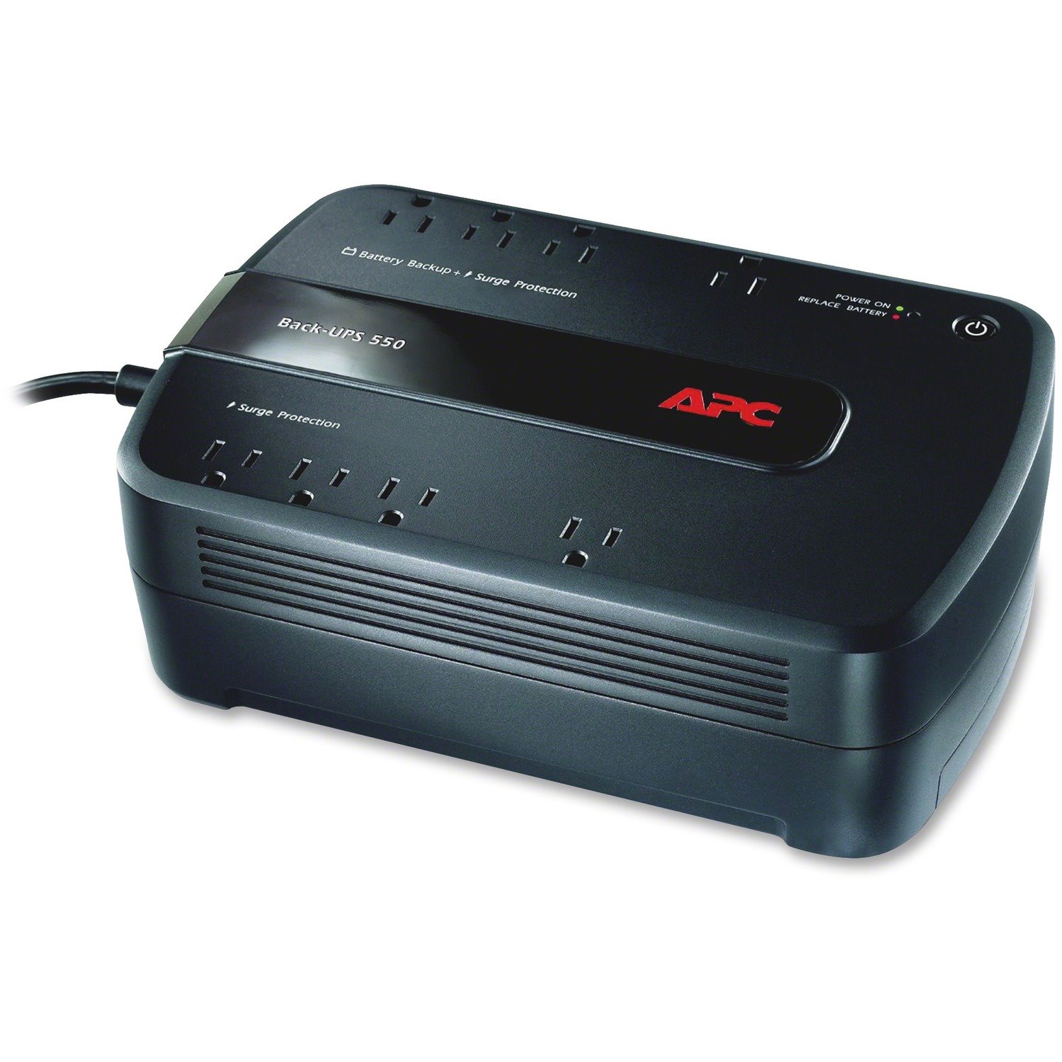 APC Back-UPS 650VA, 120V, 8 NEMA outlets (4 surge)