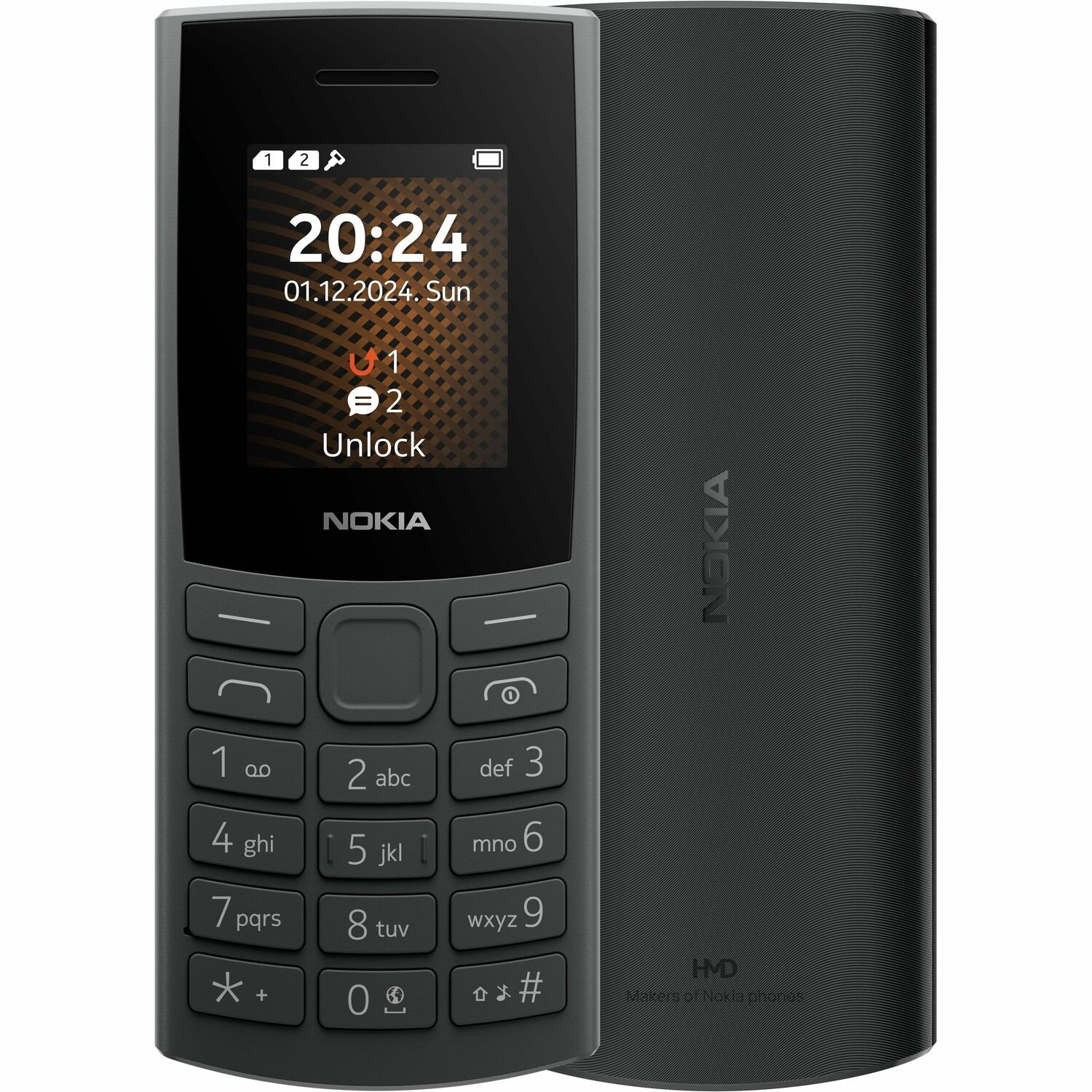 Nokia 105 4G 2nd Edition 48 MB Mobiele telefoon - 4,6 cm (1,8") LCD QQVGA 120 x 160 - 128 MB RAM - 4G - Houtskool