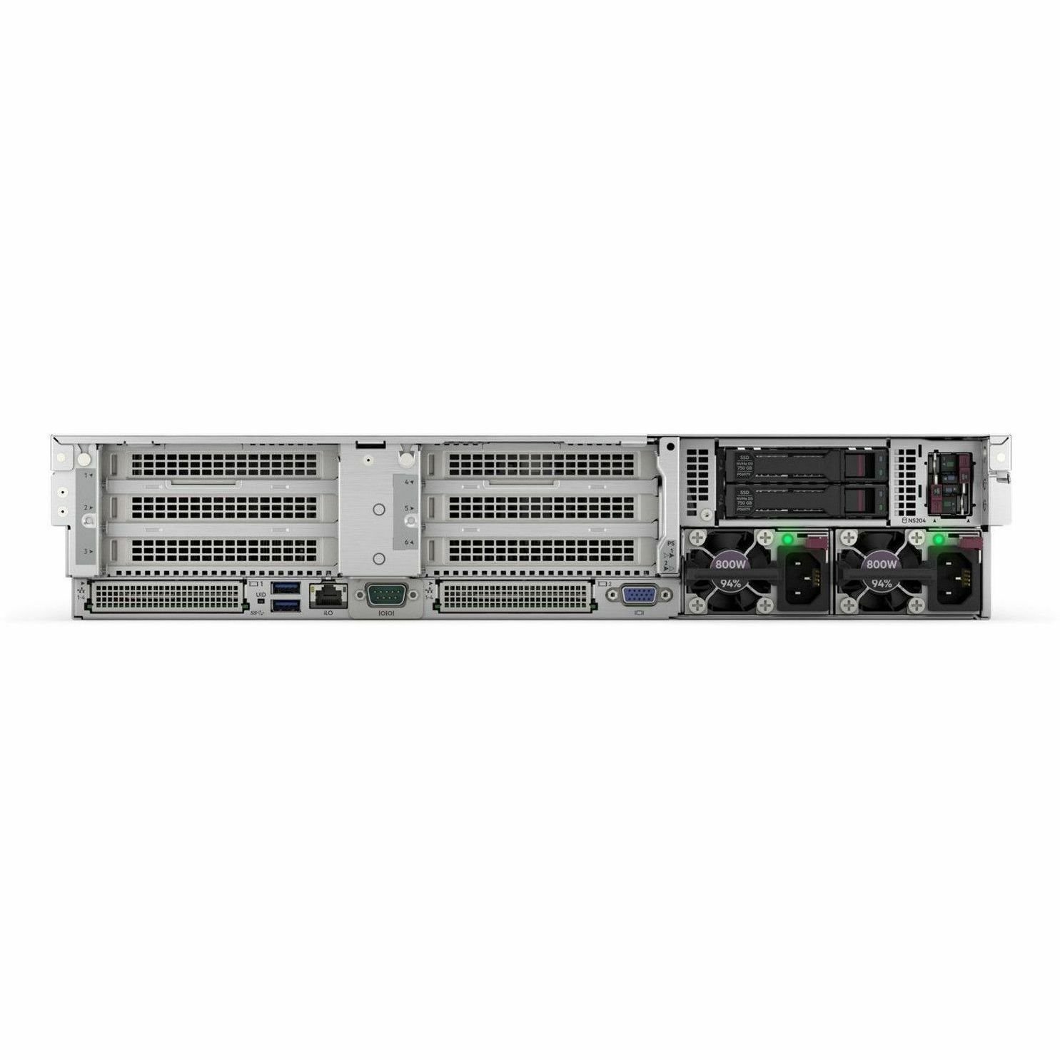 HPE ProLiant DL385 G11 2U Rack Server - 1 x AMD EPYC 9124 3 GHz - 64 GB RAM - 7.68 TB SSD - (1 x 7.68TB) SSD Configuration