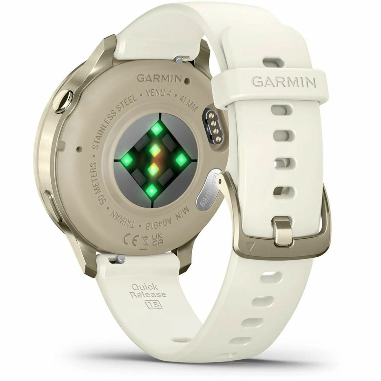 Garmin Venu 4 - 41 mm Lunar Gold with Bone Silicone Band