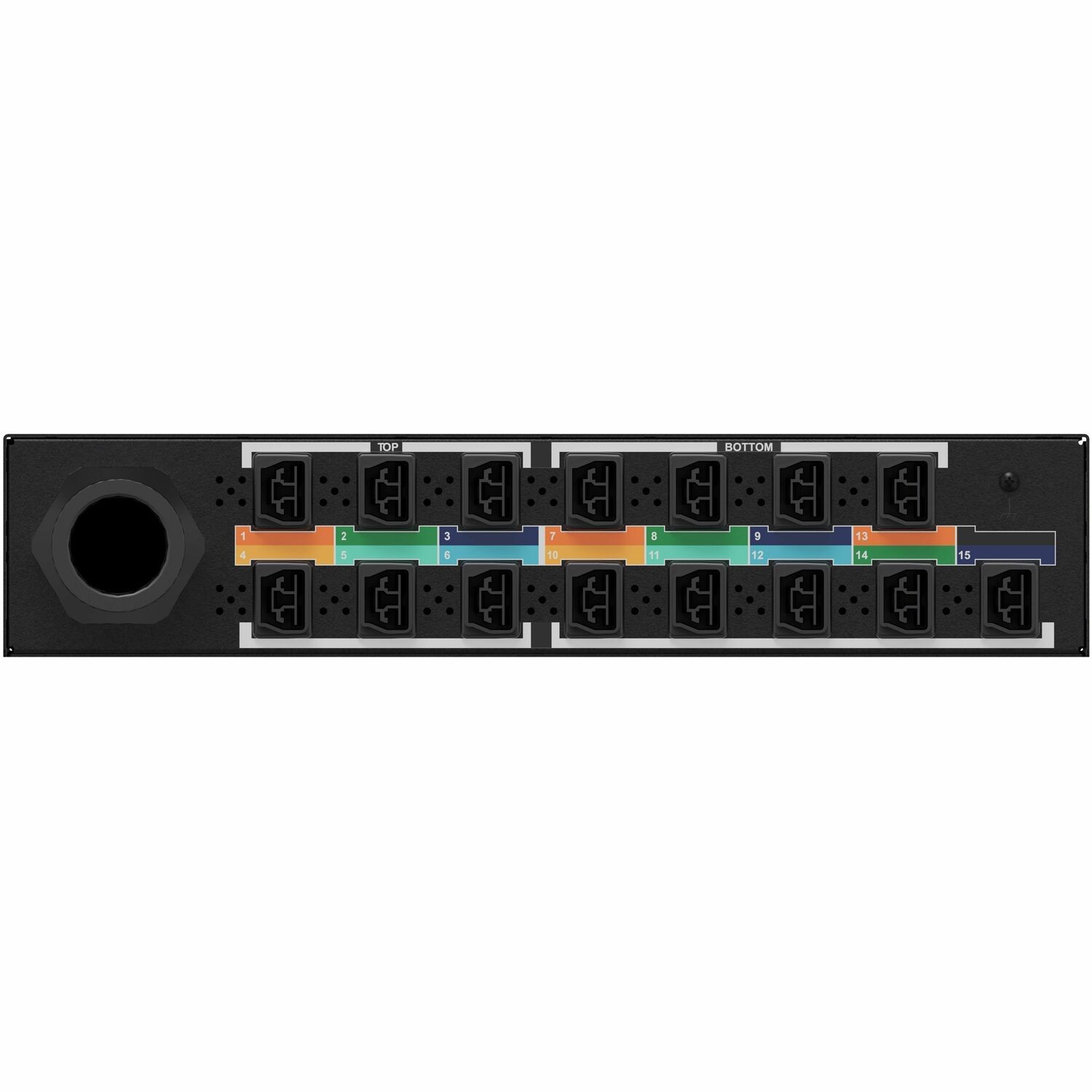 Vertiv PowerIT Monitored rPDU, 277/480V 100A, 15 Saf-D-Grid Series 400, IEC 60309 3P+N+E IP67-Plug, ETL c-ETL Listed TAA-Compliant, 2U Rack VP4NC2A0