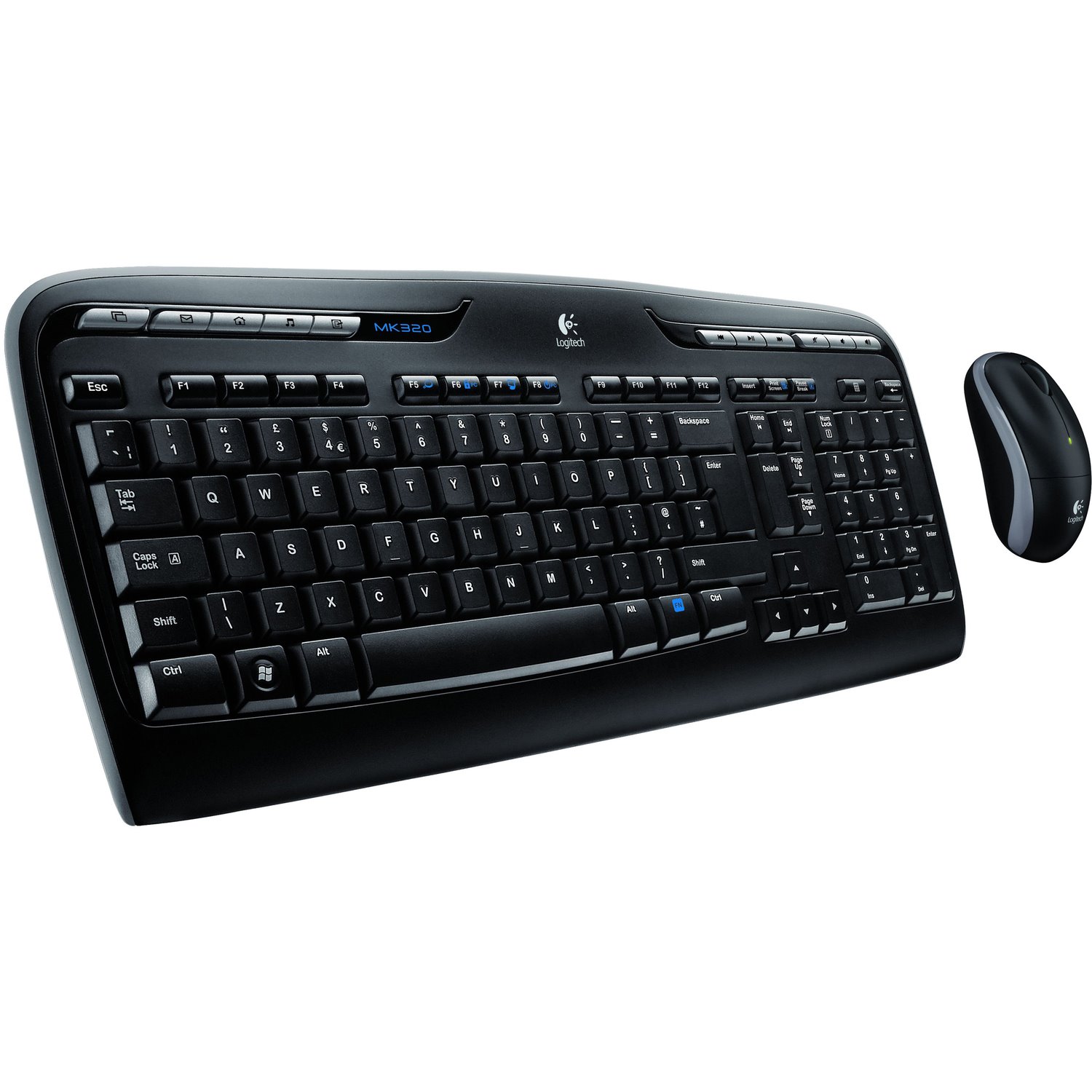 Logitech MK320 Wireless Desktop Combo with Media Shortcuts (French Layout)