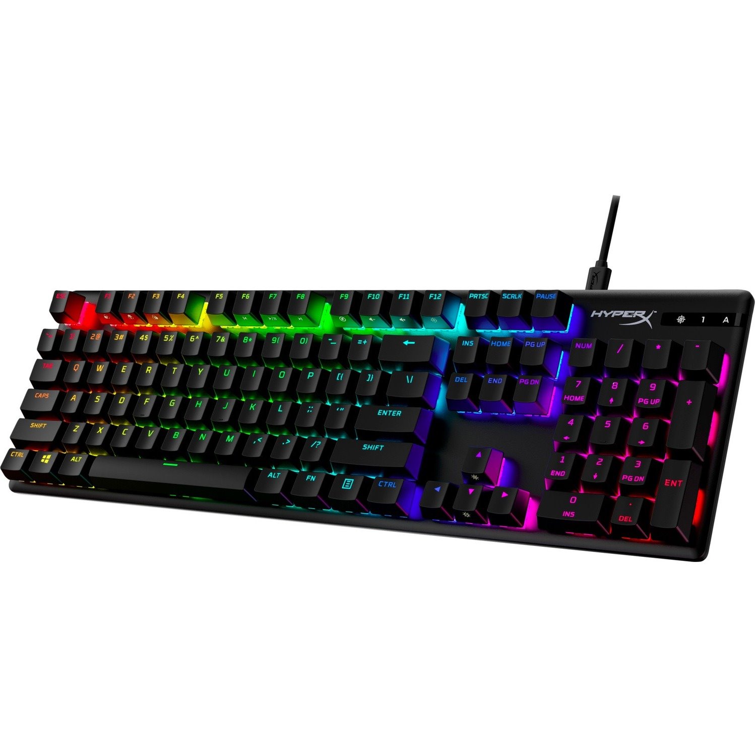 HyperX Alloy Origins PBT Rugged Gaming Keyboard - Cable Connectivity - USB 2.0 Interface - RGB LED - English (US) - Black