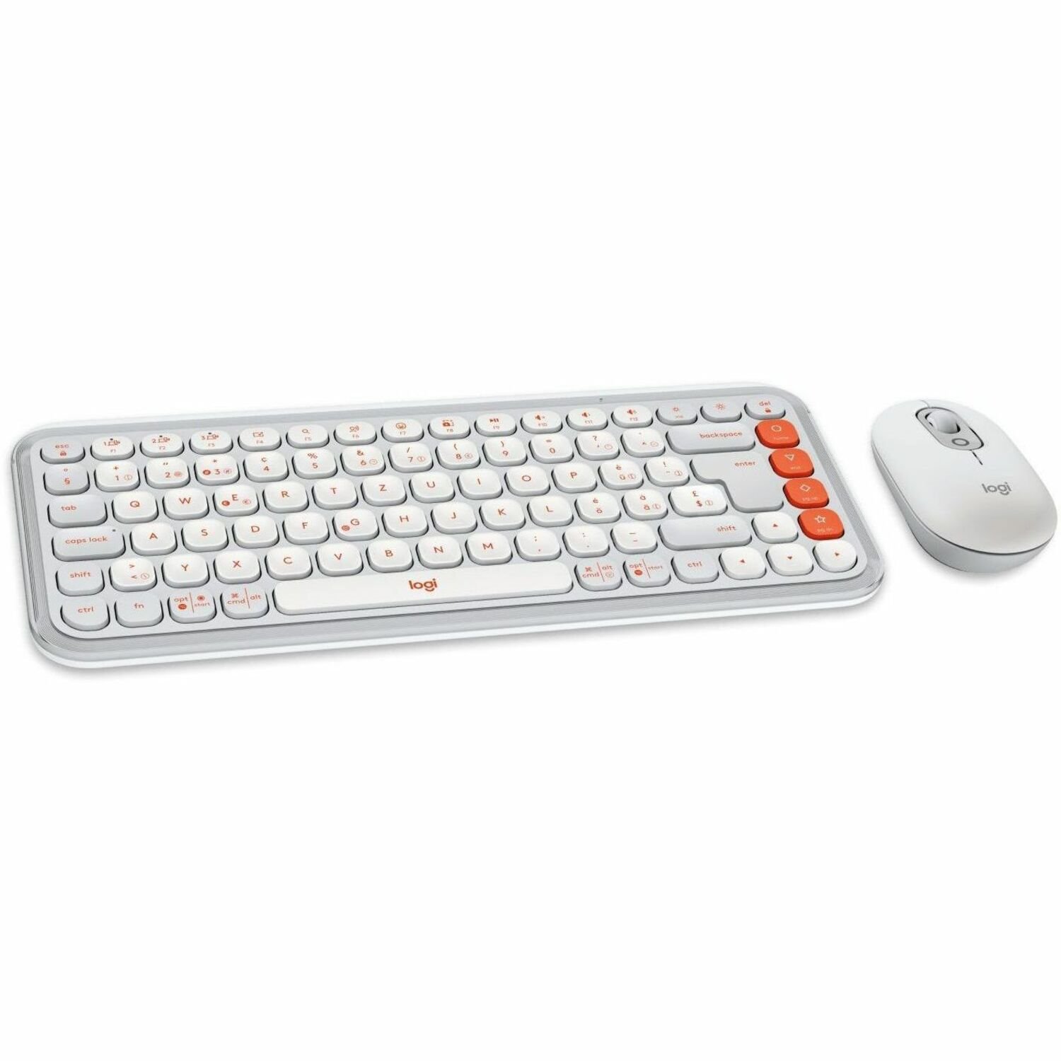 Logitech Pop Icon Combo Mouse And KB Off White-Ch