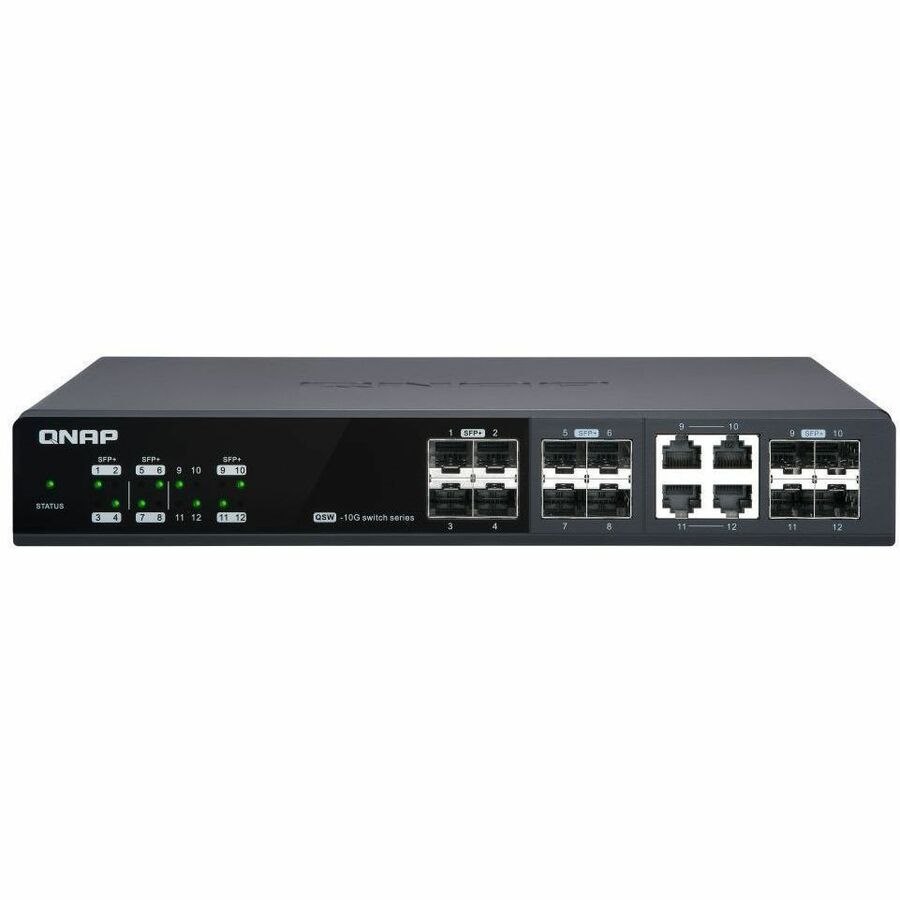 QNAP QSW M1204-4C 4 Ports Manageable Ethernet Switch - Gigabit Ethernet, 2.5 Gigabit Ethernet, 5 Gigabit Ethernet, 10 Gigabit Ethernet - 1000Base-T, 2.5GBase-T, 5GBase-T, 10GBase-T, 1000Base-X, 10GBase-X