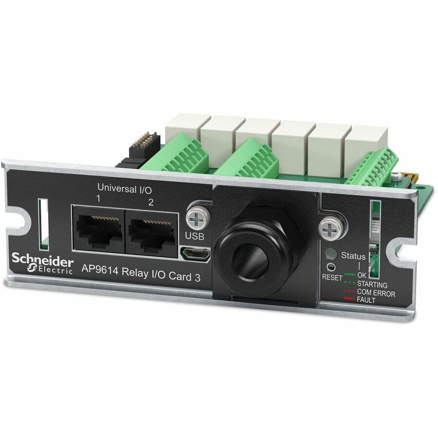 Dry contact, Management Options, Dry Contact I/O Card, monitor external UPS environmental sensors, output relays, and input contacts