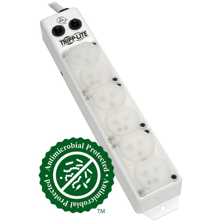 Eaton Tripp Lite Series Safe-IT UL 1363A Medical-Grade Power Strip for Patient-Care Vicinity, 6x 20A Hospital-Grade Outlets, Safety Covers, 7 ft. Cord