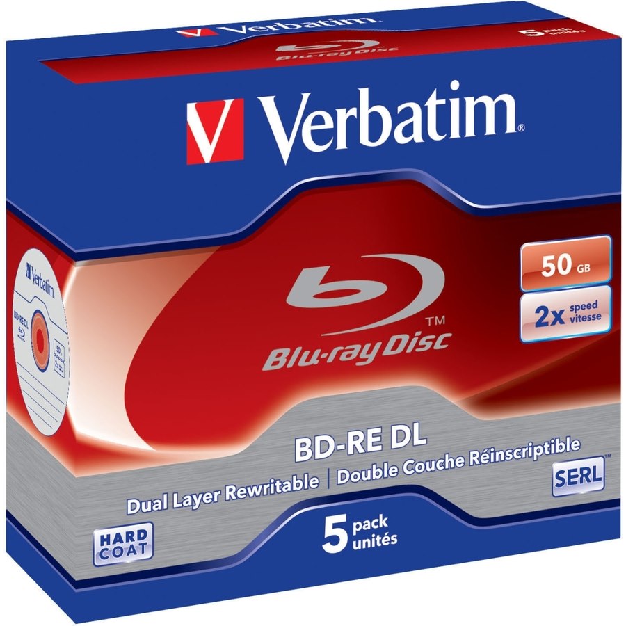 Verbatim 43760 Blu-ray herschrijfbaar - BD-RE - 2x - 50 GB - 5