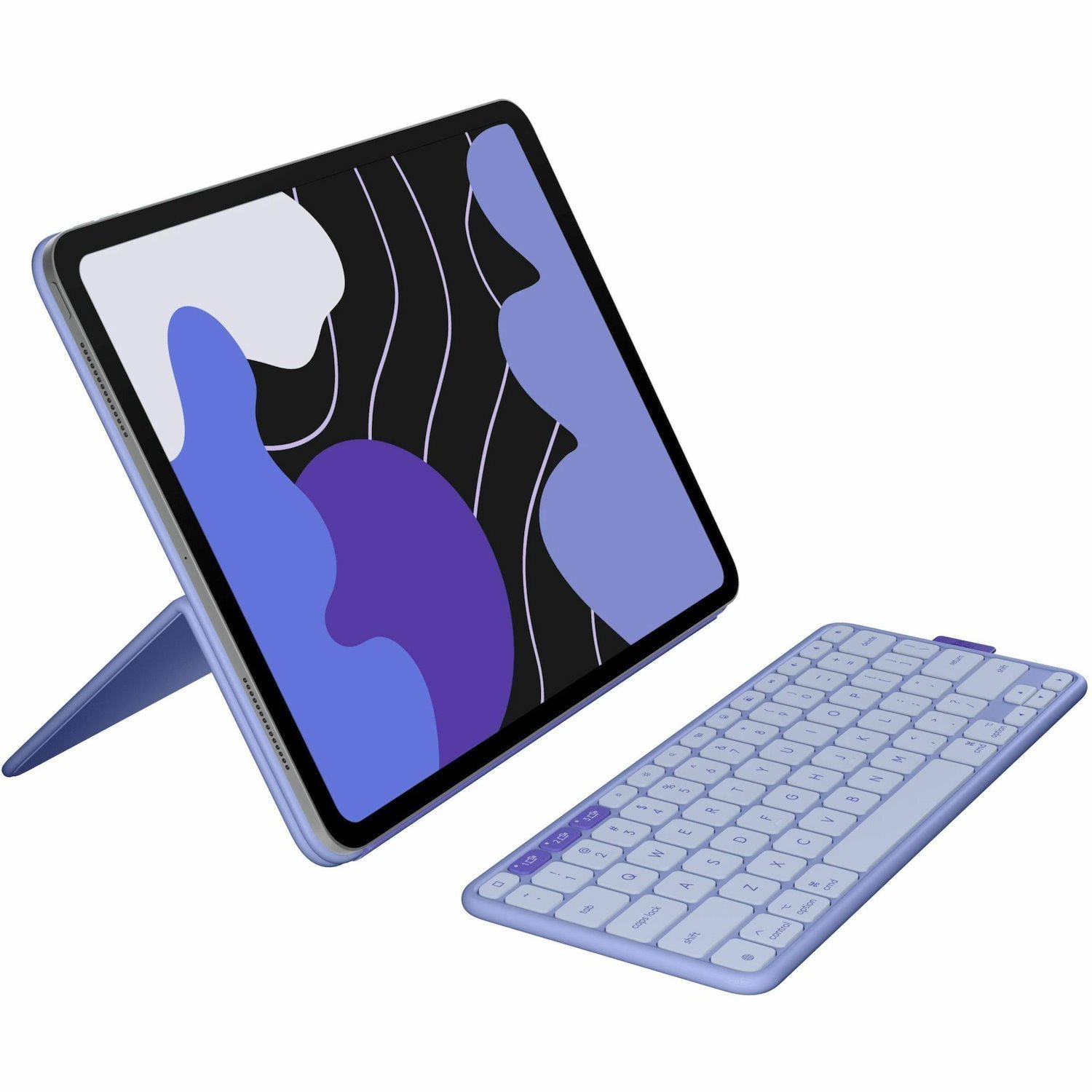 Logitech Flip Folio Keyboard/Cover Case (Folio) for 13" Apple iPad Pro 13 (2024), iPad Air 13 (2024), iPad Air 13 (2025) Tablet - English Keyboard - Lilac