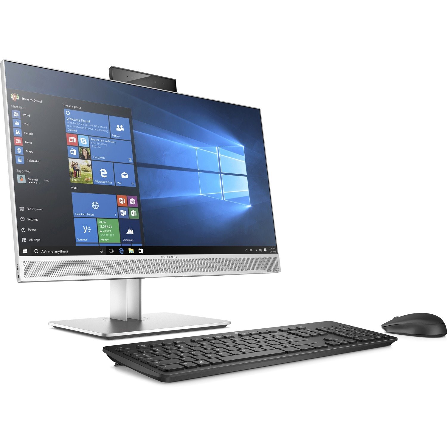 HP EliteOne 800 G3 All-in-One Computer - Intel Core i7 7th Gen i7-7700 3.60 GHz - 8 GB RAM DDR4 SDRAM - 256 GB SSD - 23.8" 1920 x 1080 Touchscreen Display - Desktop