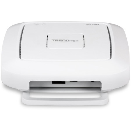 TRENDnet AC1200 Dual Band PoE Indoor Access Point, MU-MIMO, 867 Mbps WiFi AC, 300 Mbps WiFi N Bands, Client Bridge, Repeater Modes, Gigabit PoE LAN Port, Captive Portal For Hotspot, White, TEW-821DAP