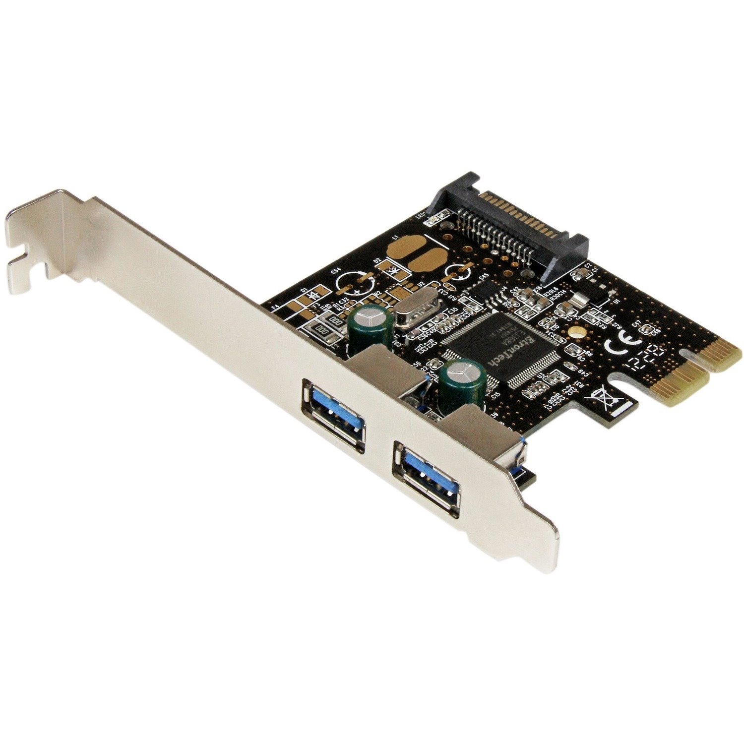 StarTech.com 2 Port PCI Express PCIe SuperSpeed USB 3.0 Controller Card w/ SATA Power