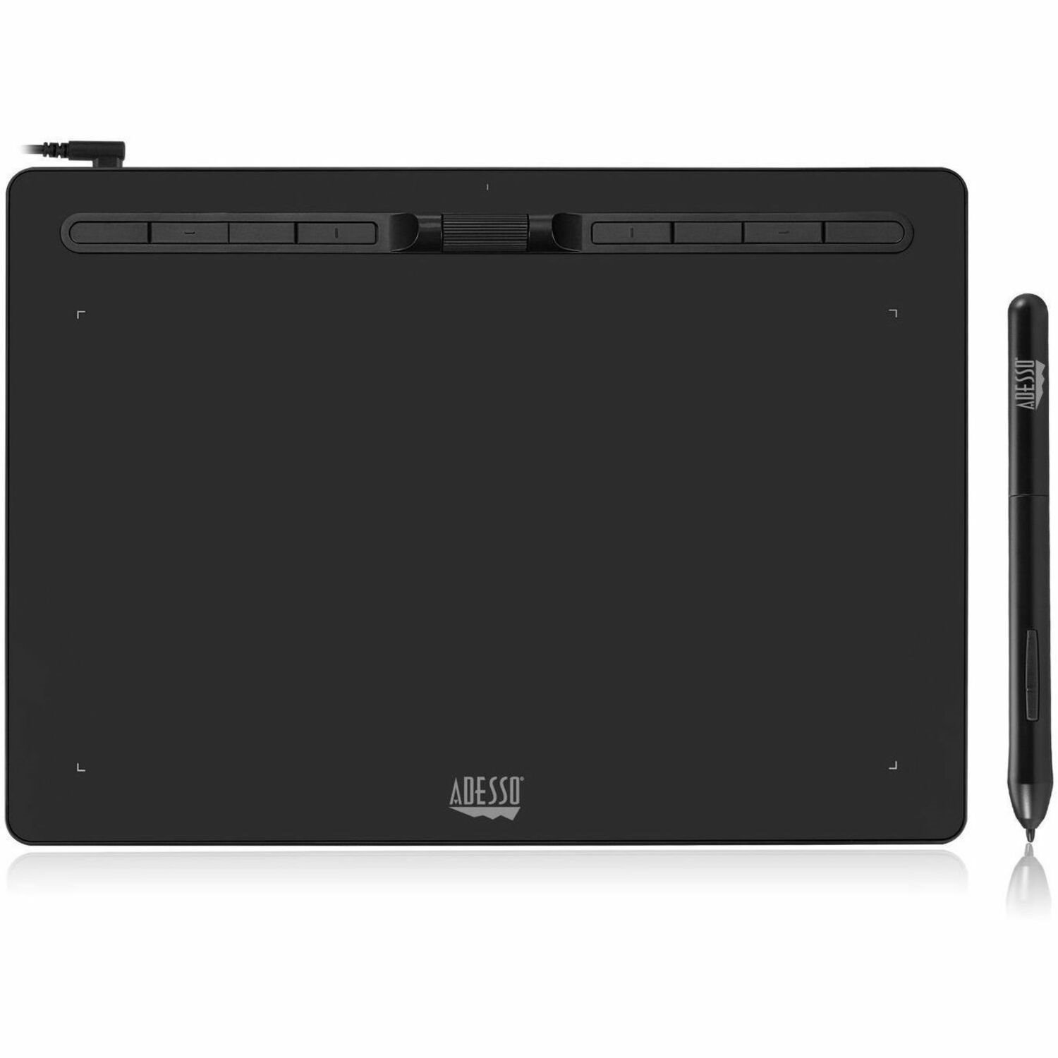Adesso CyberTablet K12 Graphics Tablet - 5080 lpi - Cable - Black