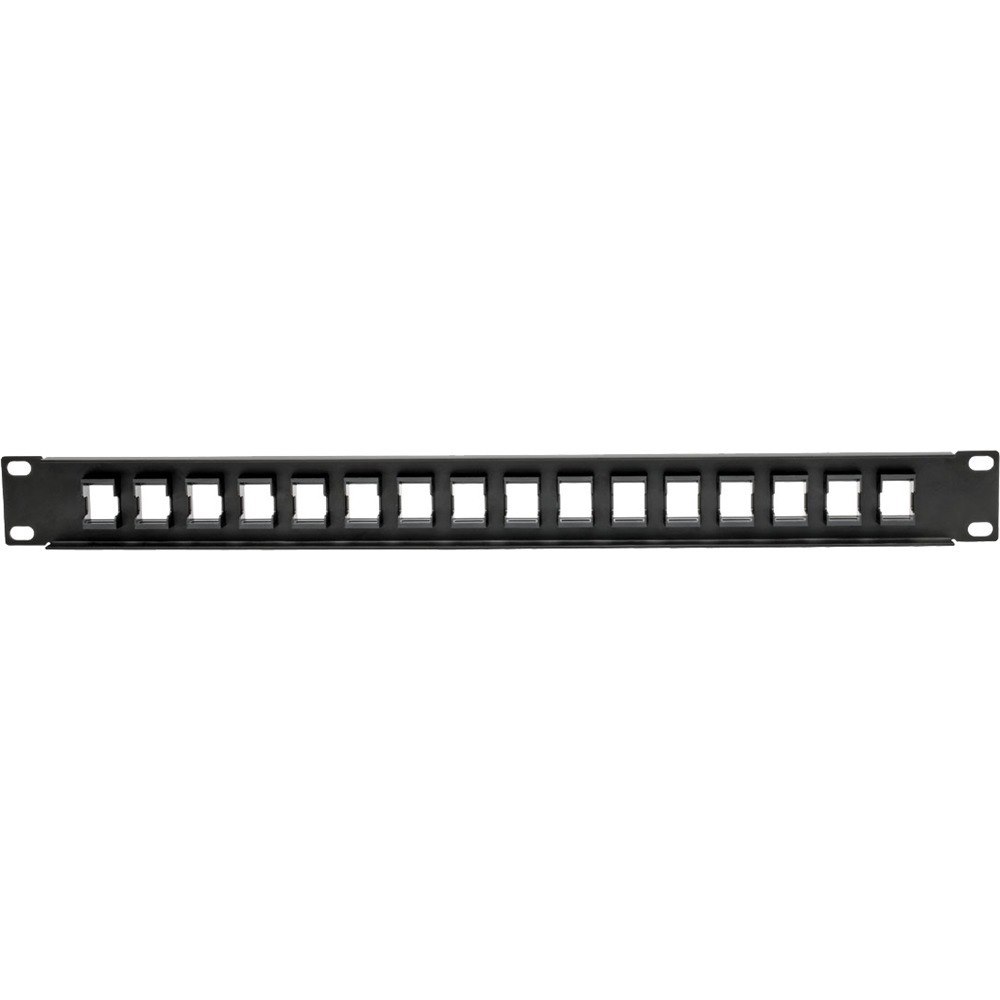 Eaton Tripp Lite Series 16-Port 1U Rack-Mount Unshielded Blank Keystone/Multimedia Patch Panel, RJ45 Ethernet, USB, HDMI, Cat5e/6