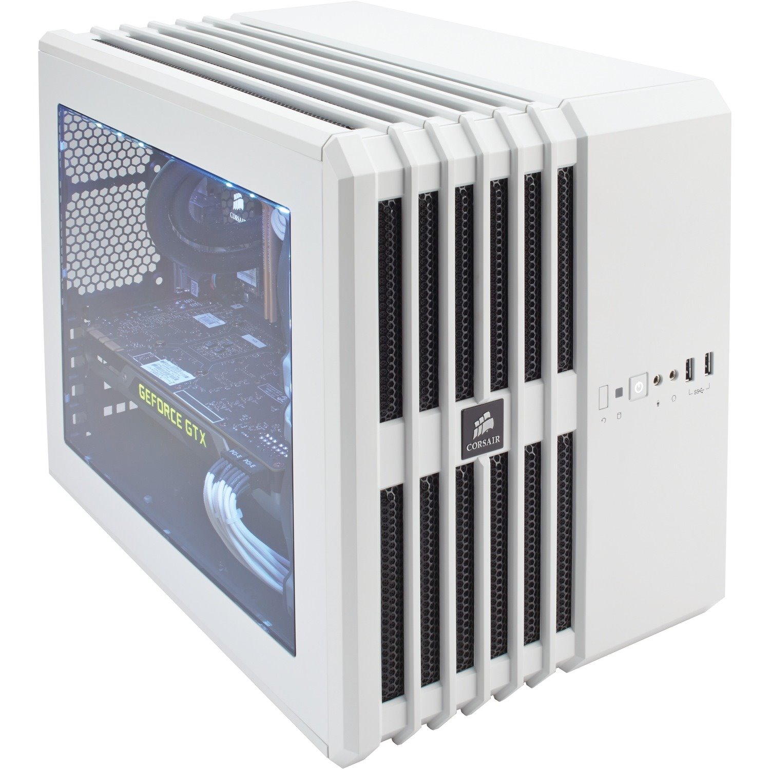 Corsair Carbide Air 240 Computer Case - Mini ITX, Micro ATX Motherboard Supported - Cube - Steel, Plastic - White
